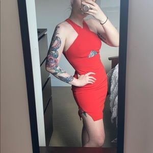 BCBG Maxazria orange dress size 2